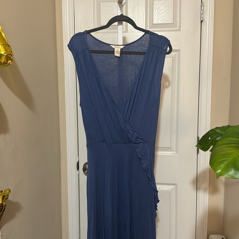 Sundance cornflower blue ruffle maxi dress - Picture 2 of 6